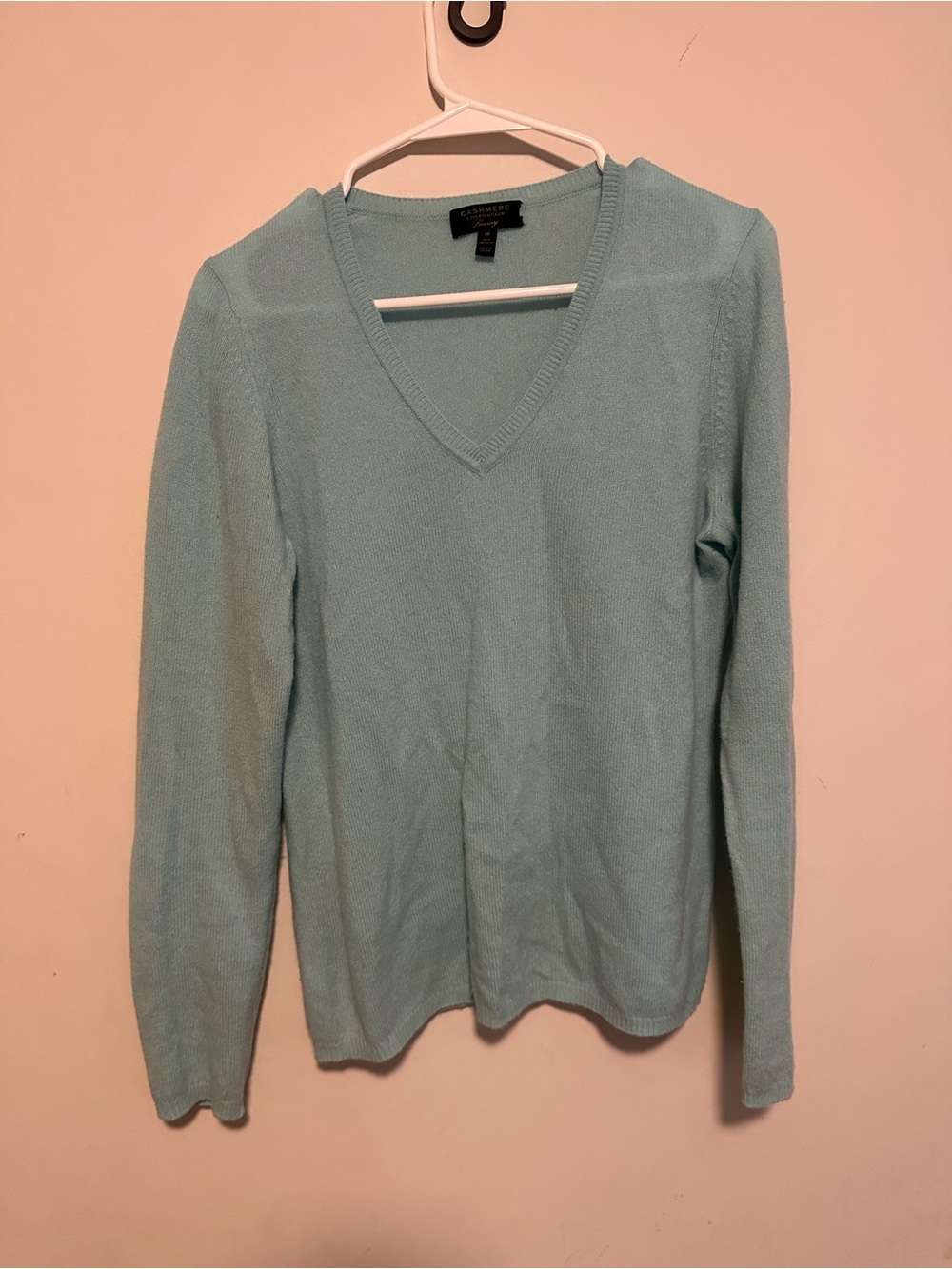 Charter Club Light Blue V-Neck Sweater, Medium
